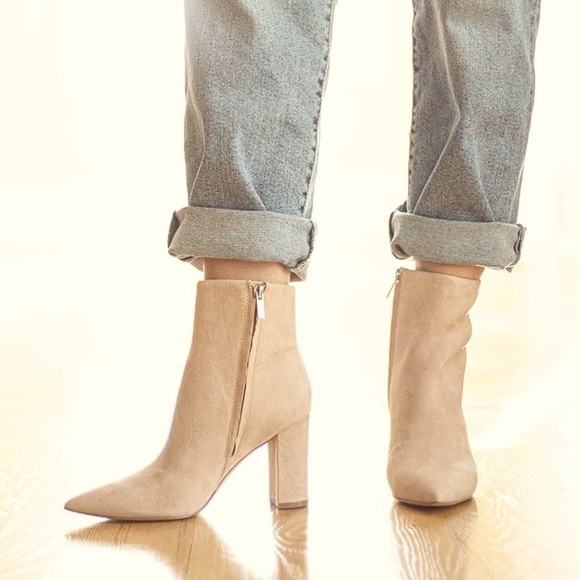 Marc Fisher Mlulani Pointed Toe Heeled Boot in Taupe Sz8.5 NWOB - Picture 6 of 13